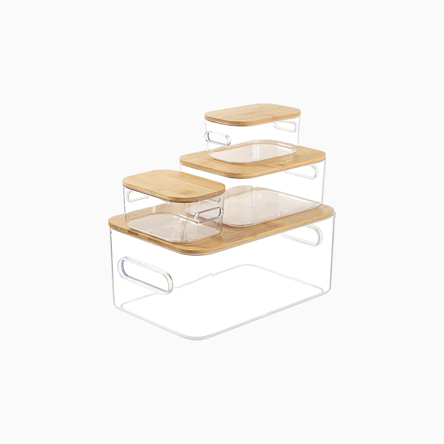 Sorbus Organizer Bins, with Eco-Friendly - Bamboo lids in qatar